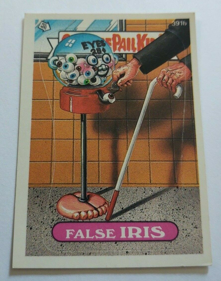 1987 TOPS CHEWING GUM GARBAGE PAIL KIDS TRADING CARD FALSE IRIS