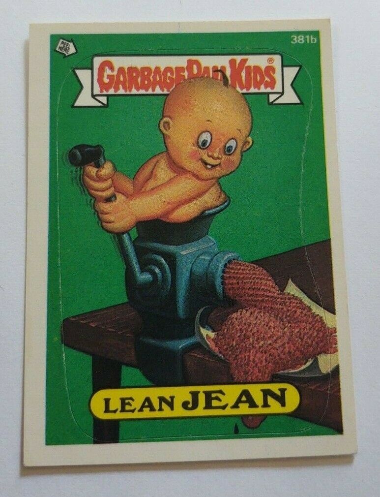 1987 TOPS CHEWING GUM GARBAGE PAIL KIDS TRADING CARD LEAN JEAN