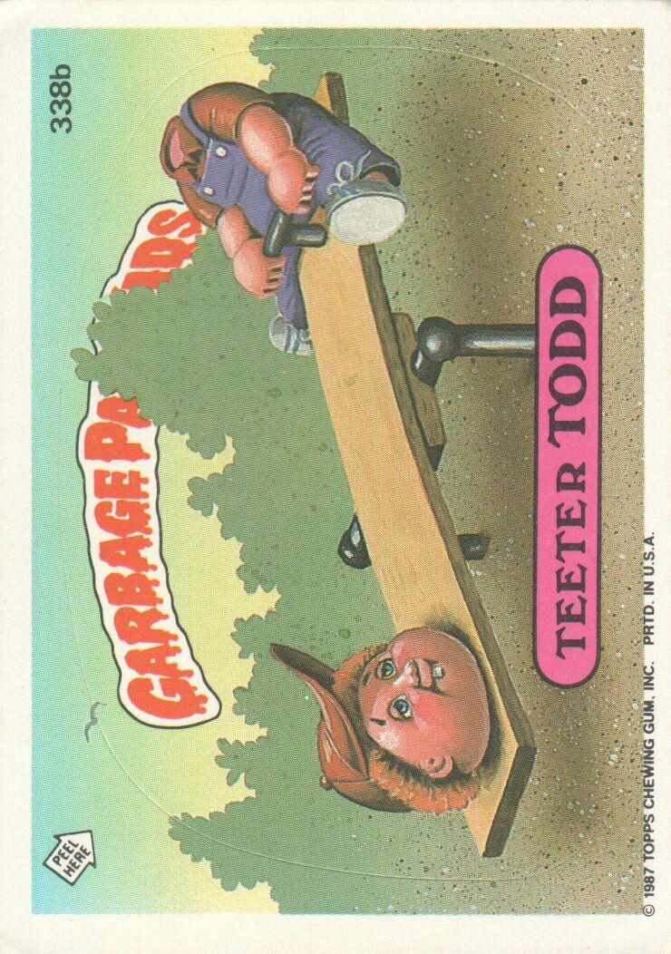 1987 Garbage Pail Kids Trading Cards #338b Teeter Todd
