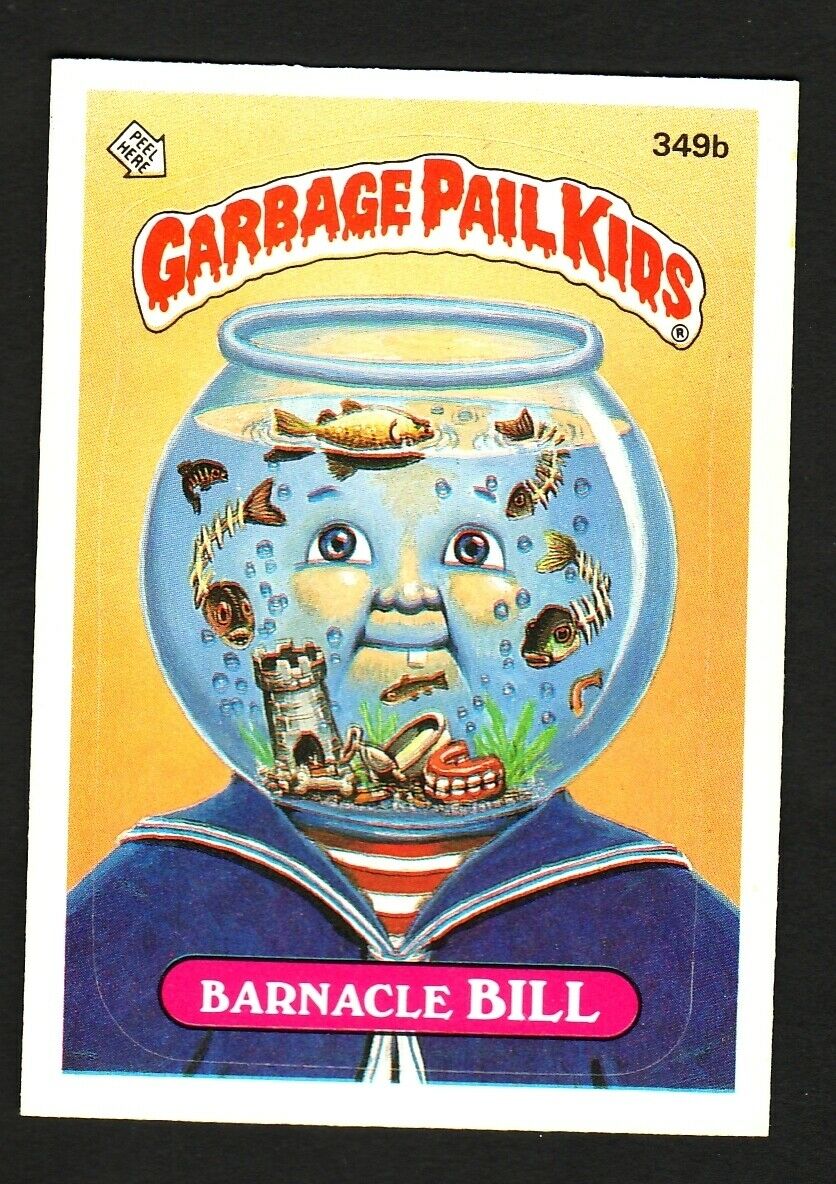 GARBAGE PAIL KIDS SERIES 9 1987 TOPPS TRADING CARD 349B BARNACLE BILL