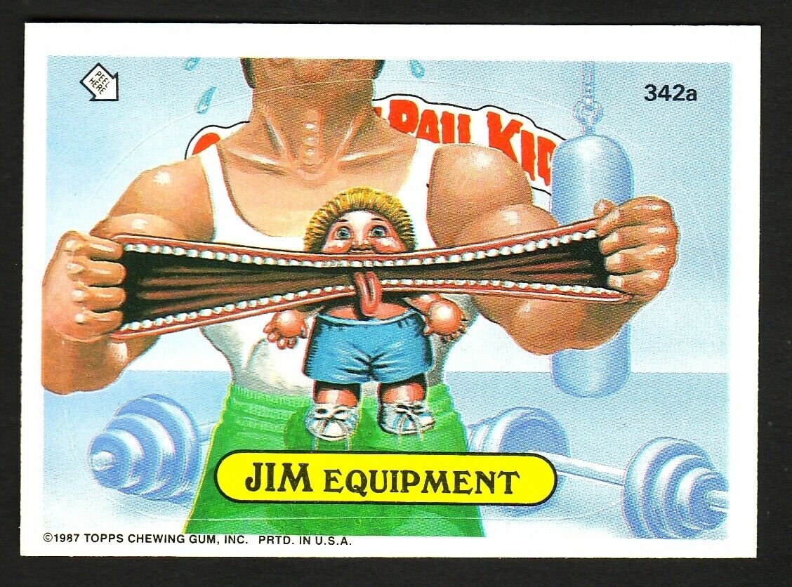 GARBAGE PAIL KIDS SERIES 9 1987 TOPPS TRADING CARD 342A JIM EQUIPMENT