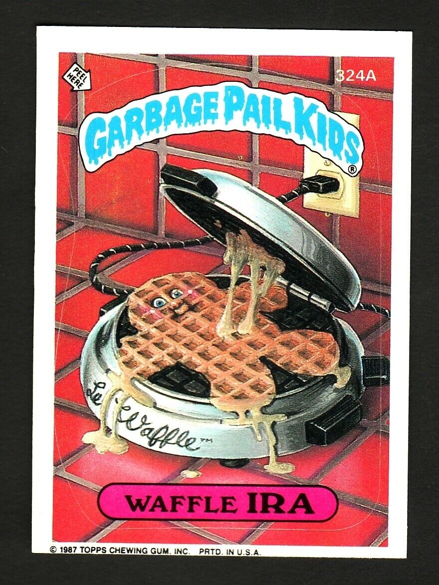 GARBAGE PAIL KIDS SERIES 8 1987 TOPPS TRADING CARD 324A WAFFLE IRA