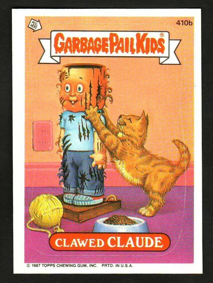 GARBAGE PAIL KIDS SERIES 10 1987 TOPPS TRADING CARD 410B CLAWED CLAUDE