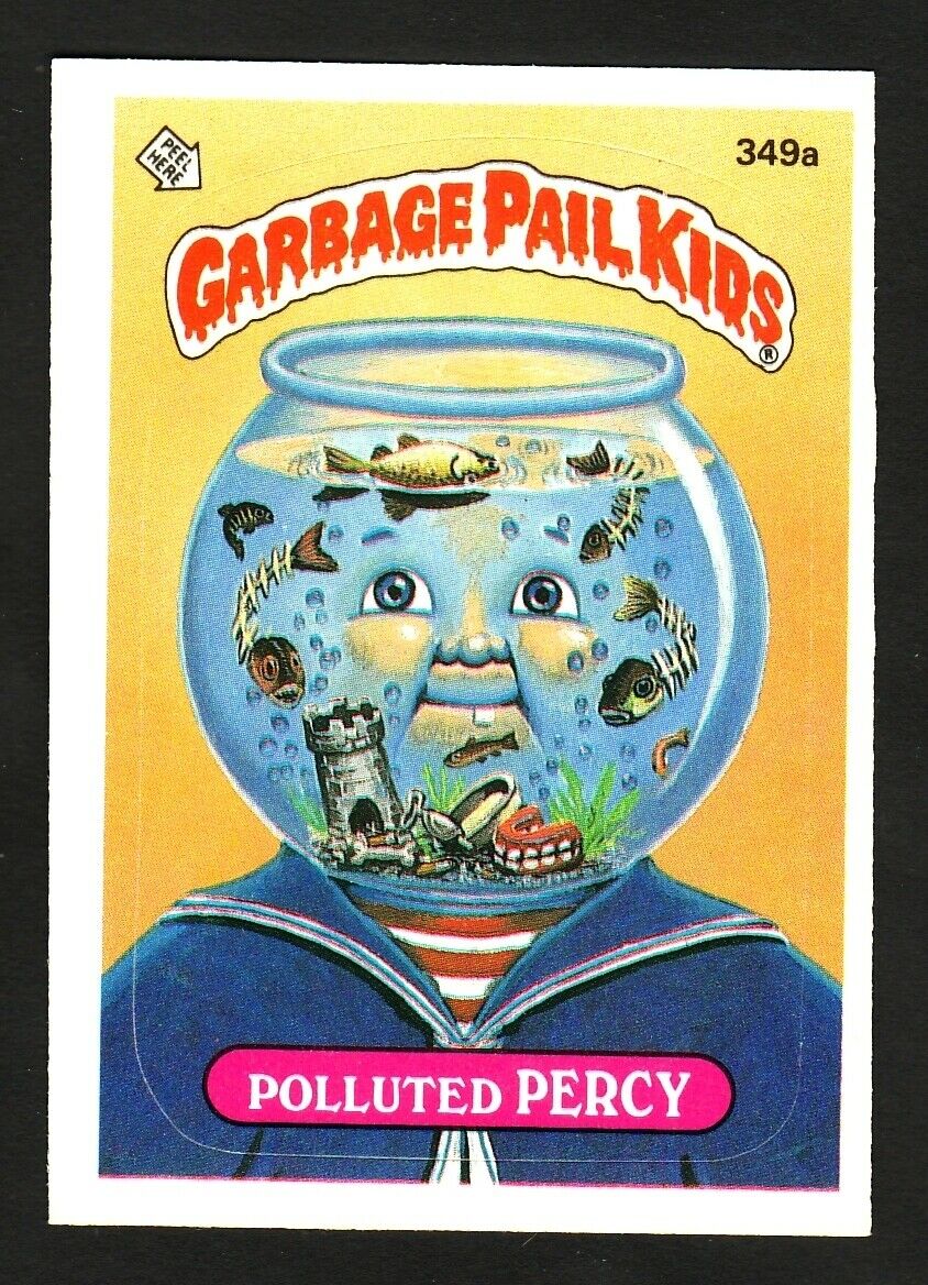 GARBAGE PAIL KIDS SERIES 9 1987 TOPPS TRADING CARD 349A POLLUTED PERCY