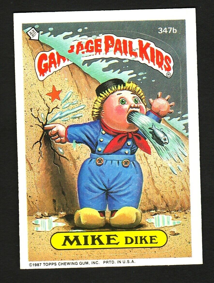 GARBAGE PAIL KIDS SERIES 9 1987 TOPPS TRADING CARD 347B MIKE DIKE
