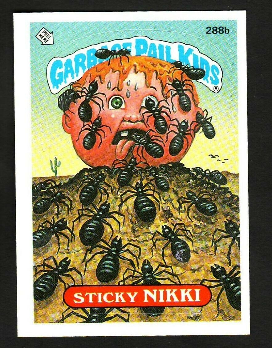 GARBAGE PAIL KIDS SERIES 7 1987 TOPPS TRADING CARD 288B STICKY NIKKI