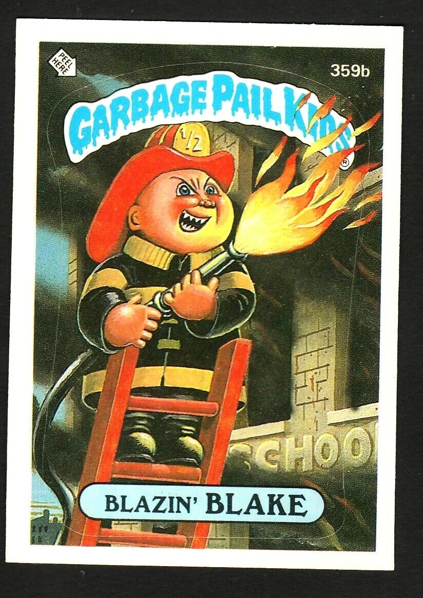 GARBAGE PAIL KIDS SERIES 9 1987 TOPPS TRADING CARD 359B BLAZIN' BLAKE