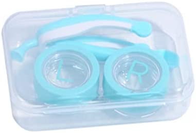 AITIME Soft Contact Lens Application, Portable Contact Lenses Case with Contact Lens Remover and Insertion Tool, Eyes Lens Container with Tweezers for Girls with Long Nails to Travel Outdoor (Blue)