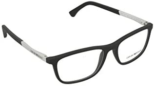Armani EA3069 Eyeglass Frames 5063-55 - Black Rubber EA3069-5063-55