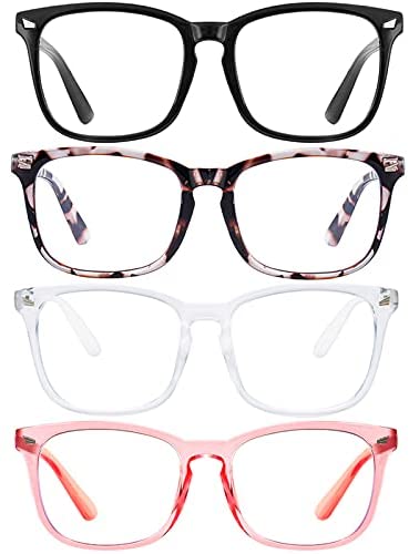 Blue Light Blocking Glasses Square Nerd Eyeglasses Frame Anti Blue Ray Computer Glasses Non Prescription