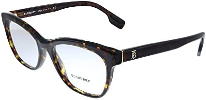 Burberry Mildred BE 2323 3002 Dark Havana Plastic Square Eyeglasses 52mm