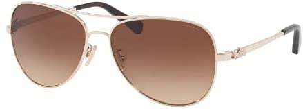 Coach HC7074 Pilot Sunglasses for Women + FREE Complimentary Eyewear Kit