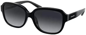 Coach HC8298U Rectangle Sunglasses for Women + FREE Complimentary Eyewear Kit