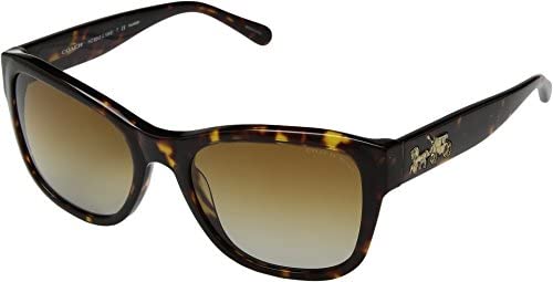 Coach L1045 HC8243 Sunglasses 5417T5-55 - Men's, Dark Tortoise Frame, Brown HC8243-5417T5-55