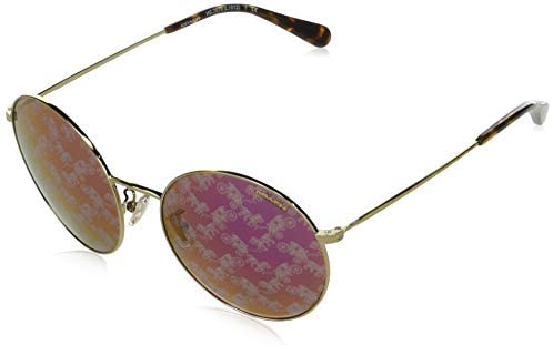 Coach Sunglasses Gold Frame, Burgundy Lenses, 56MM