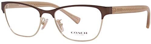 Coach Women's HC5067 Eyeglasses Satin Brown Lt Gld/Crys Lt Brn 53mm