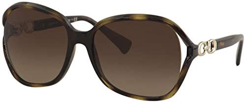 Coach Women's HC8145 HC/8145 512013 Dark Tortoise Butterfly Sunglasses 60mm