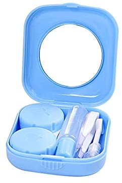 Contact Lens Case,Mini Portable Contact Lens Box Holder Container,Used for Travel,Home,Teen Girls,Women Travel Carry,Blue