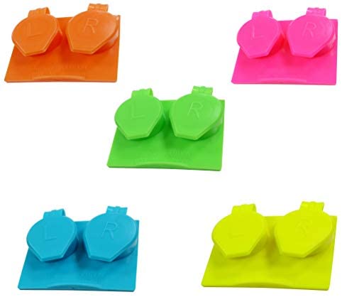 Contact Lens Travel Storage Flip Top Flat Cases Mix Colours 4pcs 8pcs or 12pcs