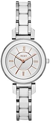 DKNY Women's Ellington Stainless Steel Analog-Quartz Watch with Stainless-Steel Strap, Silver, 10 (Model: NY2588)