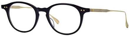 Dita Ash DRX-2073-E-NVY-GLD-49 Eyeglasses NAVY-ANTIQUE 18K GOLD w/Clear Demo Lens 49mm