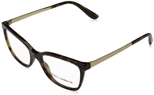 Dolce & Gabbana DG 3317 502 Havana Plastic Rectangle Eyeglasses 52mm