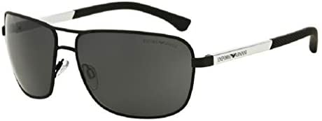 Emporio Armani EA2033 Rectangle Sunglasses For Men+FREE Complimentary Eyewear Care Kit