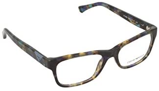 Emporio Armani EA3093 5542 Eyeglasses Havana / Spotted Blue Frame 51mm w/ Clear Demo Lens