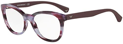 Emporio Armani EA3105F Eyeglass Frames 5389-54 - Striped Violet