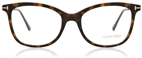 Eyeglasses Tom Ford FT 5510 052 Shiny Classic Dark Havana Front, Rose Gold Templ