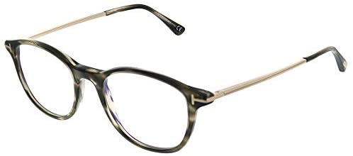 Eyeglasses Tom Ford FT 5553 -B 056 Shiny Striped Black & Grey, Rose Gold/Blue B, Shiny Striped Black Grey, 50-19-145
