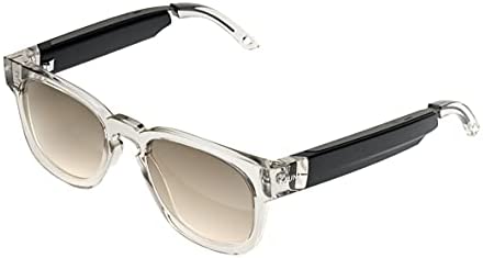 FAUNA Bluetooth Audio Smart Sunglasses - Exceptional Open-Ear Audio with Charging Case - Tinted Lenses, Spiro Transparent Brown