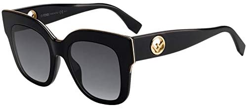 Fendi FF0359/G/S 807 Black FF0359/G/S Square Sunglasses Lens Category 3 Size 51