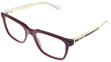 Gucci 0560O 003 Burgundy Plastic Rectangle Eyeglasses 53mm