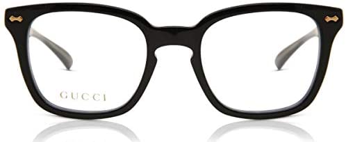 Gucci GG 0184O 001 Black Plastic Square Eyeglasses 50mm
