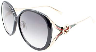 Gucci GG 0226 SK- 001 BLACK / GREY GOLD Sunglasses