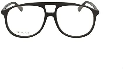 Gucci GG 0264O 001 Black Plastic Aviator Eyeglasses 57mm
