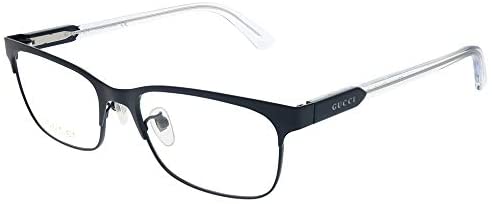 Gucci GG 0494OJ 003 Blue Titanium Metal Rectangle Eyeglasses 56mm