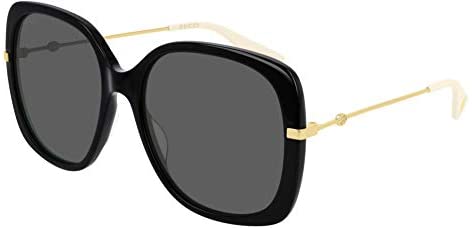 Gucci GG 0511S 001 Black Plastic Square Sunglasses Grey Lens,57-18-140