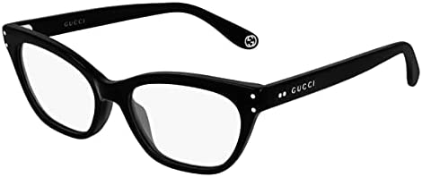 Gucci GG 0570O 005 Black Plastic Cat-Eye Eyeglasses 52mm
