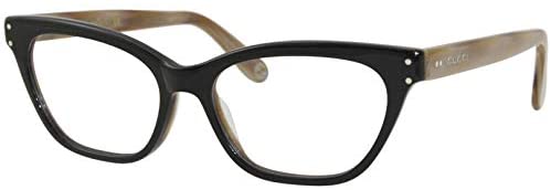 Gucci GG 0570O 007 Brown Plastic Cat-Eye Eyeglasses 52mm