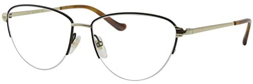 Gucci GG 0580O 002 Black Gold Metal Cat-Eye Eyeglasses 55mm