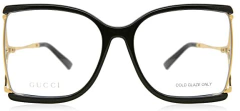 Gucci GG 0592O 001 Black Plastic Butterfly Eyeglasses 60mm