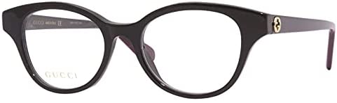 Gucci GG 0924O 003 Black Plastic Round Eyeglasses 49mm