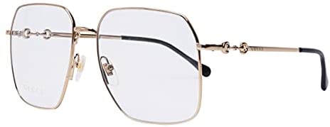 Gucci GG 0952O 002 Gold Metal Geometric Eyeglasses 57mm