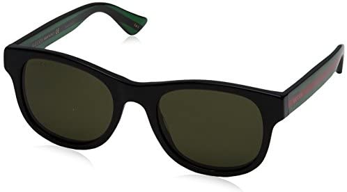 Gucci GG0003S 002 Shiny Black GG0003S Square Sunglasses Lens Category 3 Size 52