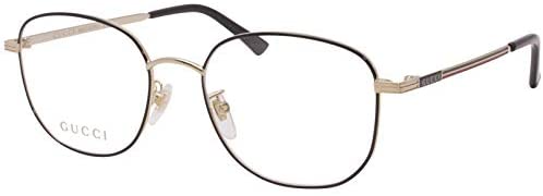 Gucci GG0838OK 001 Eyeglasses Men's Black/Gold Full Rim Optical Frame 52mm