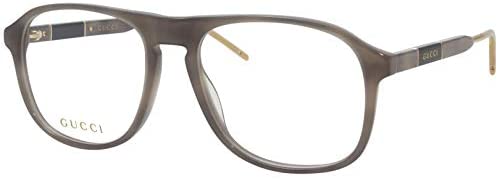 Gucci GG0844O 003 Eyeglasses Men's Grey Havana/Gold Full Rim Optical Frame 55mm
