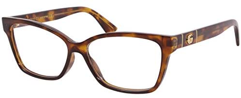 Gucci Gucci-Logo Women's GG0634O 002 Havana Full Rim Rectangular Eyeglasses 55mm