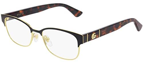 Gucci Ladies Tortoise Oval Eyeglass Frames GG0751O-002 49